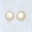 Fashion Electroplated Oblate-gold Acrylic Geometric Round Earrings