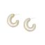 Fashion Electroplated Oval C-gold Acrylic Geometric C-shaped Earrings