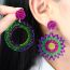 Fashion Three-color Water Drop Cutout Acrylic Water Drop Hollow Earrings