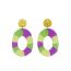 Fashion Three-color Round Hollow Acrylic Round Hollow Earrings
