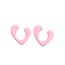 Fashion Light Pink-peach Heart Acrylic Spray-painted Love Earrings