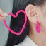 Fashion Light Pink Love-set Acrylic Love Earring Set