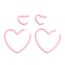 Fashion Light Pink Love-set Acrylic Love Earring Set