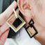 Fashion White Mirror-spliced Square Acrylic Patchwork Square Earrings