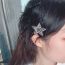 Fashion Black Feather Five-pointed Star Fabric Diamond-encrusted Five-pointed Star Feather Hairpin