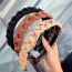 Fashion Chenille Coffee Color Fabric Twist Braided Wide-brimmed Headband
