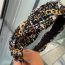 Fashion Main Image Mixed With Black Chain Braided Mixed Color Twist Wide-brimmed Headband