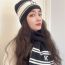 Fashion White Hat Wool Knitted Letter Embroidered Beanie