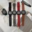 Fashion Red Belt Stainless Steel Square Dial Watch
