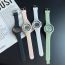 Fashion Matcha Green Stainless Steel Round Dial Watch
