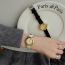 Fashion Black Belt Stainless Steel Round Dial Watch