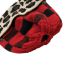 Fashion Leopard Print Red Check Leopard Print Knitted Cutout Button Beanie