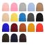 Fashion Black—adult Knitted Hat Acrylic Knitted Rolled Edge Beanie