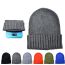 Fashion Orange-solid Color Knitted Hat Rolled Edge Knitted Beanie