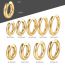 Fashion Steel Color 5.0*10 One Stainless Steel Glossy Round Earrings