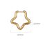 Fashion Round Wire Round Earrings Gold Stainless Steel Geometric Round Earrings(single)