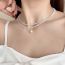 Fashion Gold Imitation Pearl Beads Double Layer Necklace