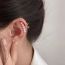 Fashion Silver Metal Geometric Pearl Ear Cuff (single)
