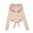 Fashion Apricot Polyester Fur Collar Lace-up Sweater