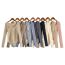 Fashion Khaki Brown Polyester Knitted Buttoned Sweater