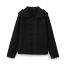 Fashion Coffee Polyester Double-breasted Lapel Jacket