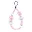 Fashion Pink Geometric Beaded Heart Bow Cloud Mobile Phone Chain