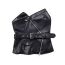 Fashion Black Polyester Irregular Zipped Belted Top