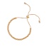 Fashion Gold Copper Set Zirconia Beaded Bracelet