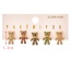 Fashion Color Copper Inlaid Zircon Bear Earring Set Of 5 Pieces