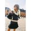 Fashion Black Polyester Wide Pleated Skirt
