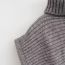 Fashion Khaki Wool Knitted Turtleneck Lace-up Shawl