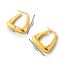 Fashion 3# Stainless Steel Geometric Square Earrings