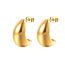 Fashion Gold Stainless Steel Drop Earrings