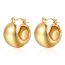 Fashion Ms-138 Steel Color Stainless Steel Ball Glossy Earrings