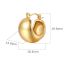 Fashion Ms-138 Gold Stainless Steel Ball Glossy Earrings