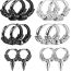 Fashion 14mm Dragon Pattern With Pearl Earrings Black Ms-097 Stainless Steel Dragon Pattern Round Men's Earrings