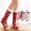 Fashion Holding Hands With Bears [5 Pairs Of Extra Long Tubes For Autumn And Winter] Cotton Printed Long Children's High Socks