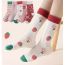 Fashion Ningye Purple Flower [spring And Autumn Pure Cotton 5 Pairs] Cotton Printed Long Children's High Socks