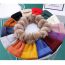 Fashion Caramel Colour Acrylic Knitted Wool Ball Children's Beanie