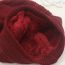 Fashion Claret Wool Knitted Metal Label Pullover Hat