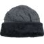 Fashion Navy Blue Fleece Knitted Label Pullover Hat