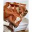 Fashion Caramel Coffee Color Matching Polyester Imitation Cashmere Printed Scarf