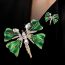 Fashion 15# Alloy Diamond Leaf Brooch