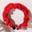 Fashion Red Wool Knitted Pleated Wide-brimmed Headband