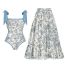 Fashion Single Swimsuit Polyester Printed One-piece Swimsuit