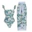 Fashion Suit (umbrella Skirt) Polyester Printed One-piece Swimsuit Pleated Skirt Set