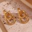 Fashion Silver Gold-plated Copper Oval Earrings