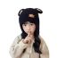 Fashion Pink Polyester Knitted Bear Children's Beanie