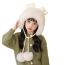Fashion Milky White Plush Knitted Children's Pullover Hat