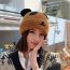 Fashion Beige Polyester Knitted Beanie